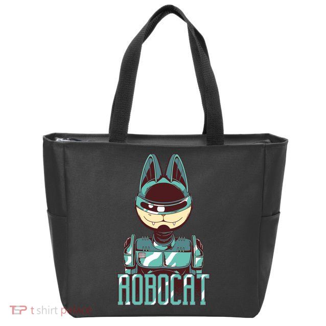 Robocat Zip Tote Bag