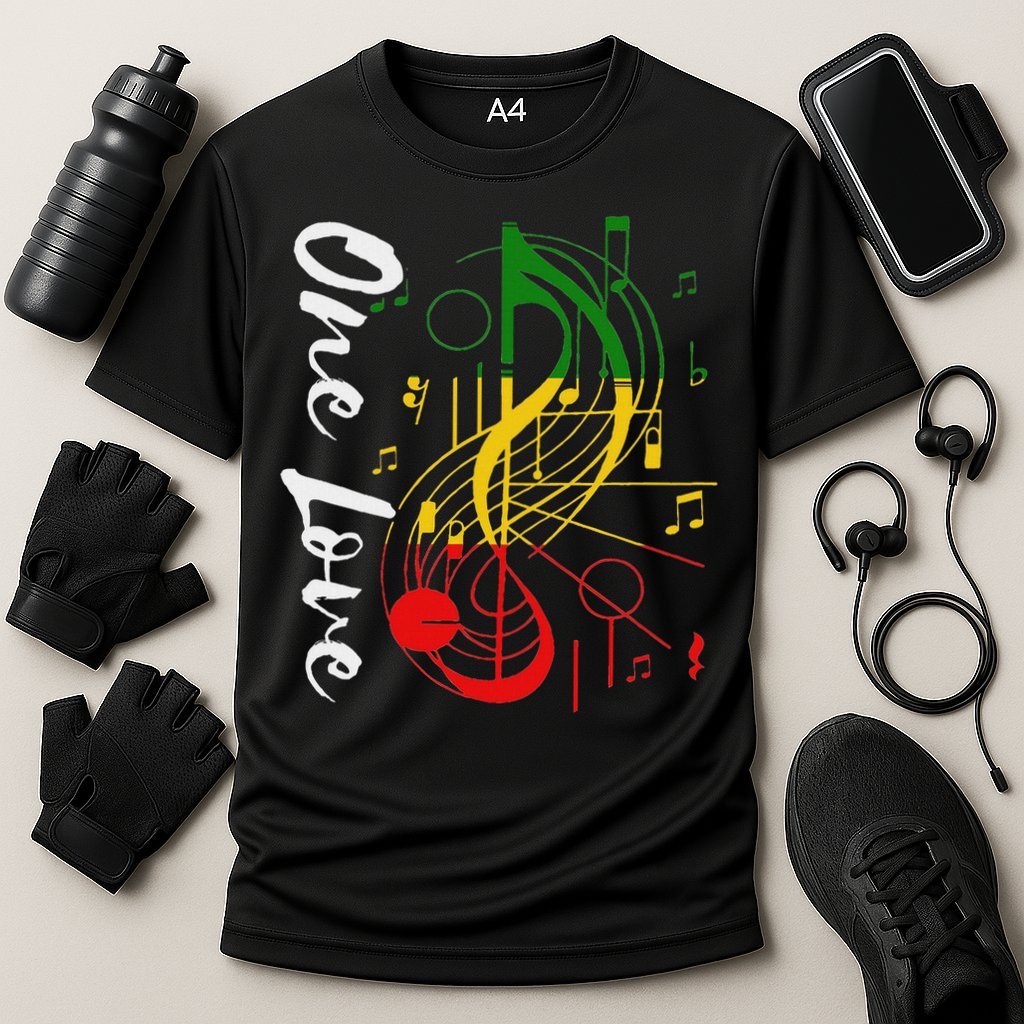 Reggae Rastafari One Pride Love Cooling Performance Crew T-Shirt