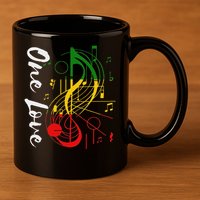 Reggae Rastafari One Pride Love 11oz C Handle Ceramic Mug