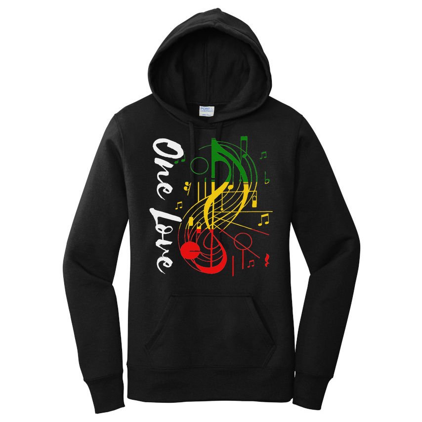 Reggae Rastafari One Pride Love Women's Pullover Hoodie