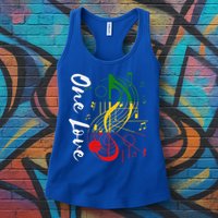 Reggae Rastafari One Pride Love Womens Tank Top