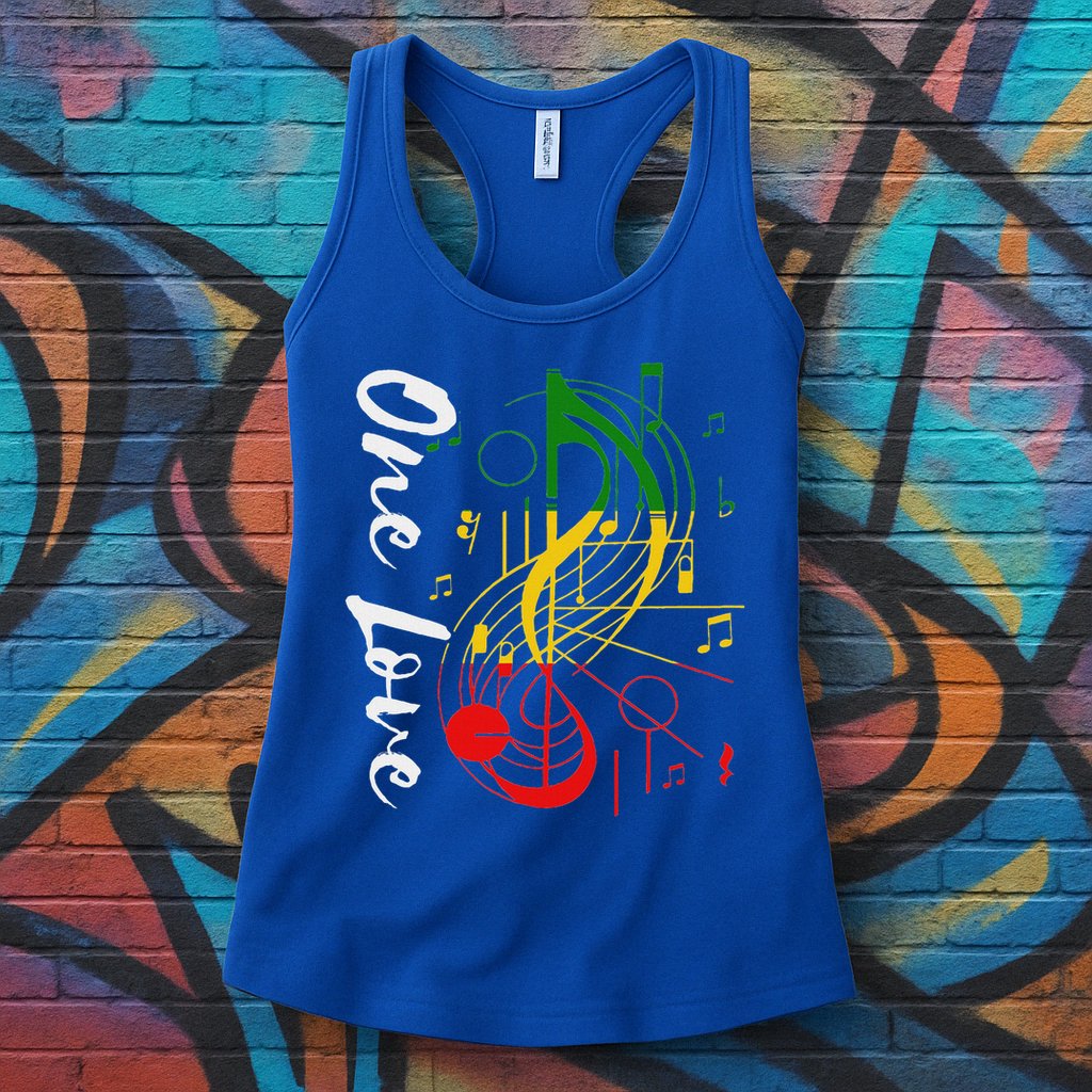 Reggae Rastafari One Pride Love Womens Tank Top