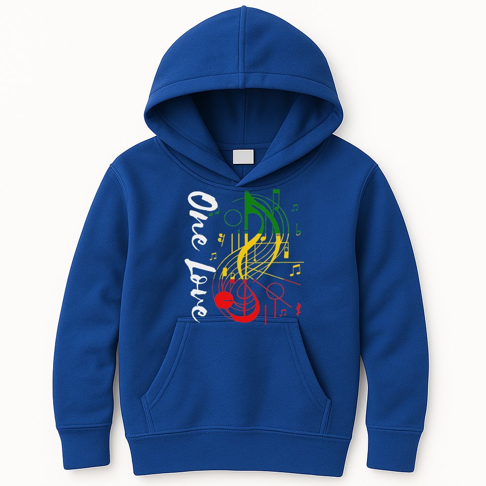 Reggae Rastafari One Pride Love Kids Hoodie