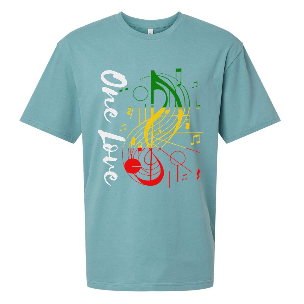 Reggae Rastafari One Pride Love Sueded Cloud Jersey T-Shirt