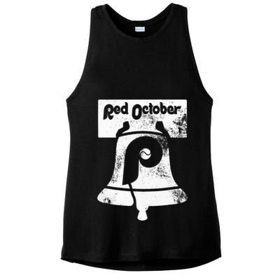 Retro Red October P.hilly P.hiladelphia Vintage Ring the bell Ladies PosiCharge Tri-Blend Wicking Tank