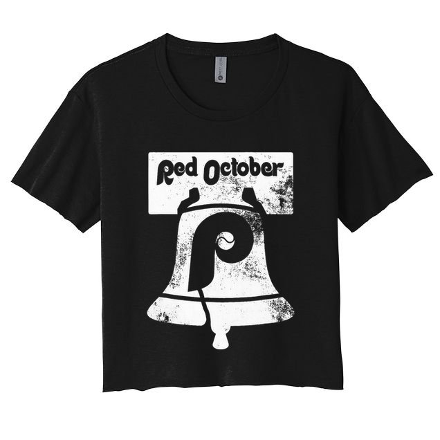 Retro Red October P.hilly P.hiladelphia Vintage Ring the bell Crop Top