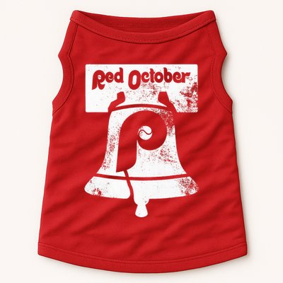 Retro Red October P.hilly P.hiladelphia Vintage Ring the bell Doggie Tank