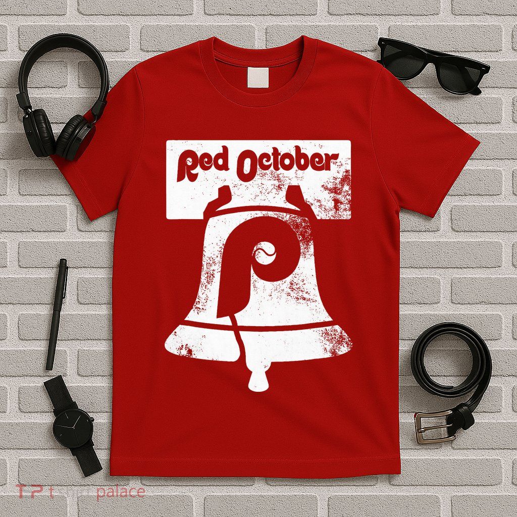 Retro Red October P.hilly P.hiladelphia Vintage Ring the bell T-Shirt