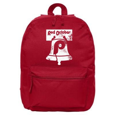 Retro Red October P.hilly P.hiladelphia Vintage Ring the bell 16 in Basic Backpack