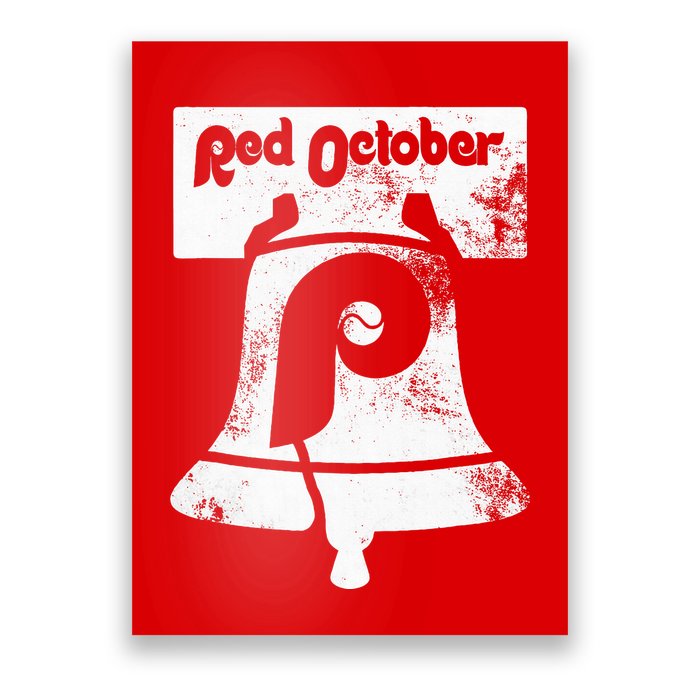 Retro Red October P.hilly P.hiladelphia Vintage Ring the bell Poster