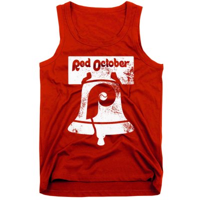 Retro Red October P.hilly P.hiladelphia Vintage Ring the bell Tank Top