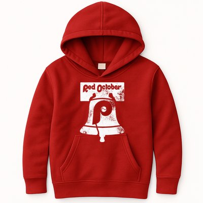 Retro Red October P.hilly P.hiladelphia Vintage Ring the bell Kids Hoodie