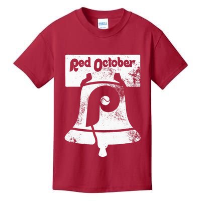 Retro Red October P.hilly P.hiladelphia Vintage Ring the bell Kids T-Shirt