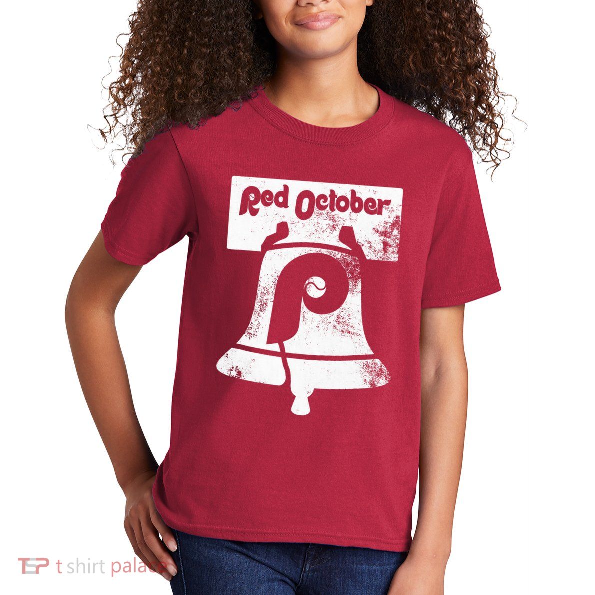 Retro Red October P.hilly P.hiladelphia Vintage Ring the bell Kids T-Shirt