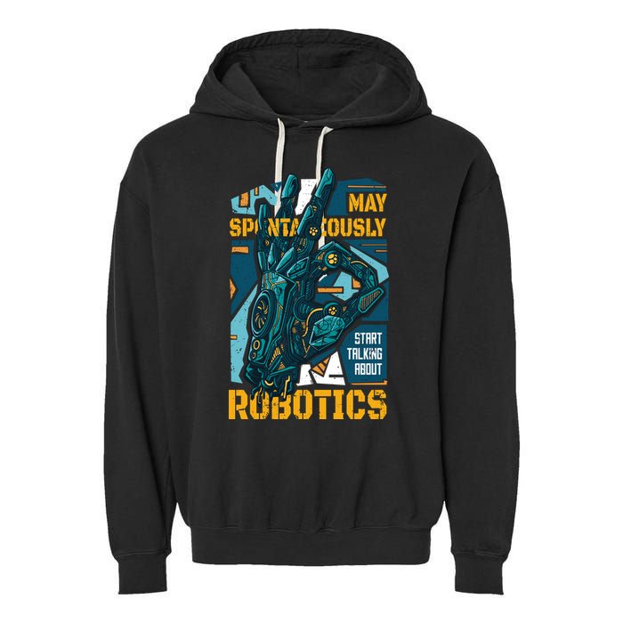 Robotics Garment-Dyed Fleece Hoodie