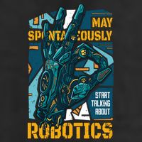 Robotics Garment-Dyed Fleece Hoodie