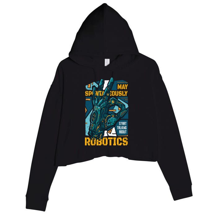 Robotics Crop Fleece Hoodie