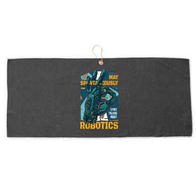 Robotics Large Microfiber Waffle Golf Towel