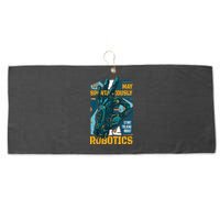 Robotics Large Microfiber Waffle Golf Towel