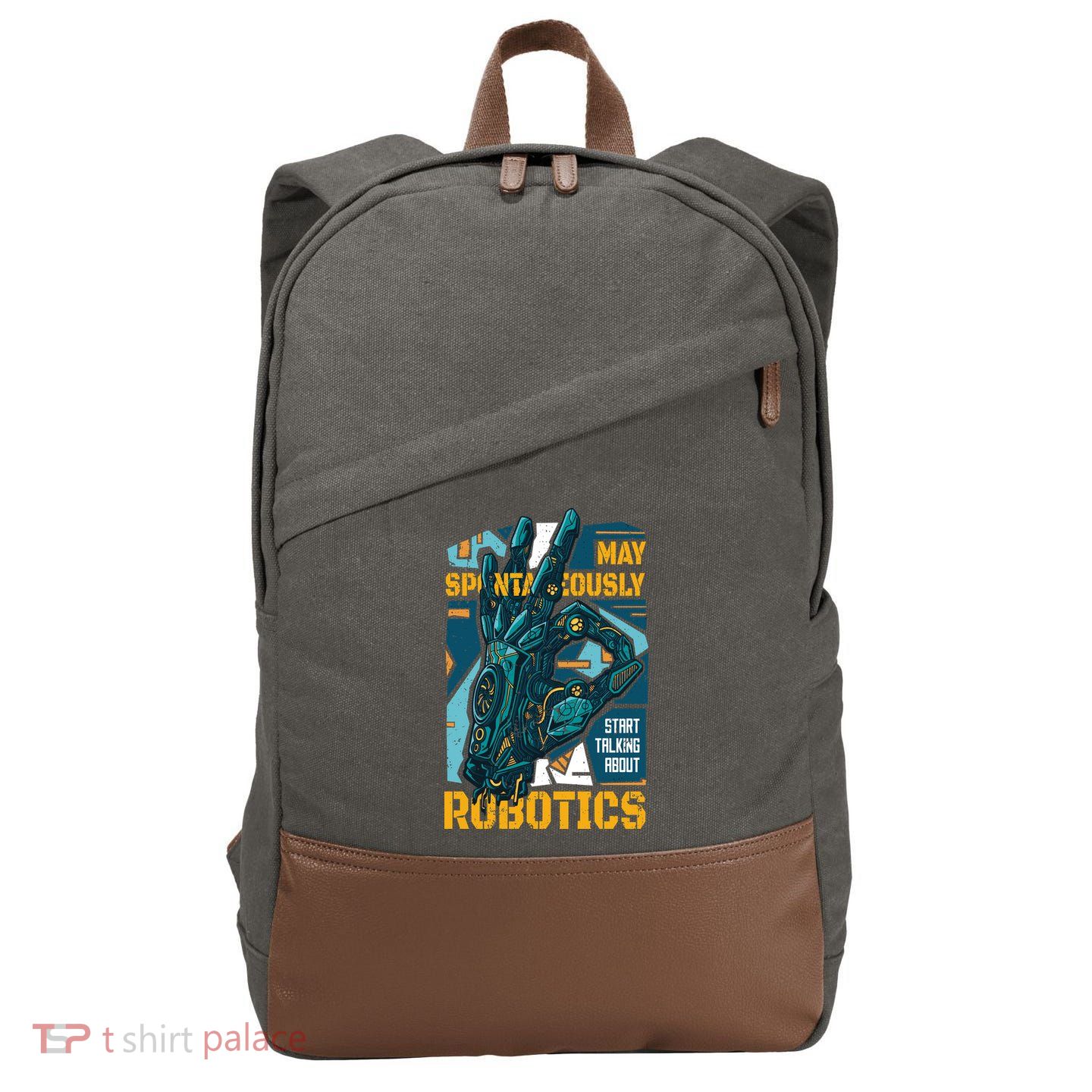 Robotics Cotton Canvas Backpack