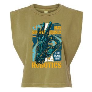 Robotics Garment-Dyed Women's Muscle Tee