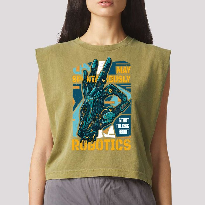 Robotics Garment-Dyed Women's Muscle Tee