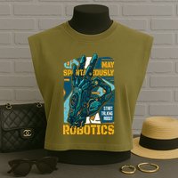 Robotics Garment-Dyed Women's Muscle Tee