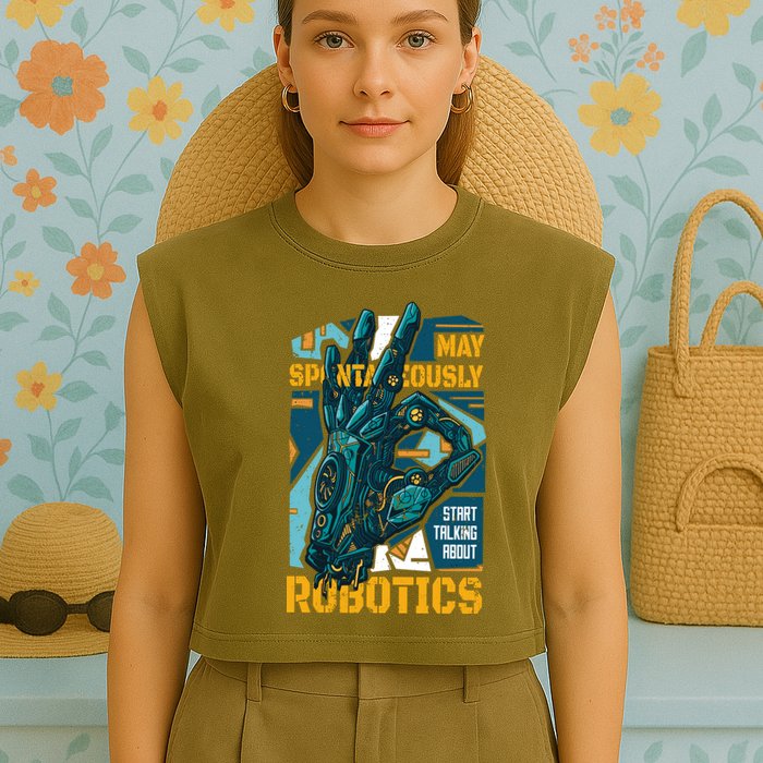Robotics Garment-Dyed Women's Muscle Tee