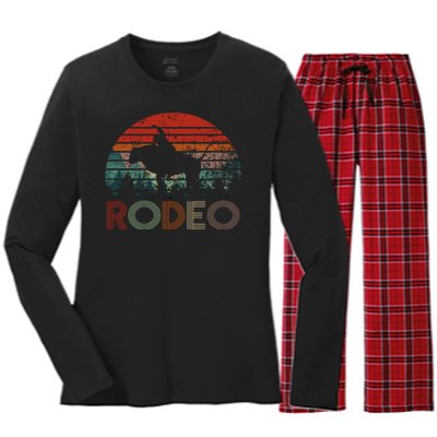 Rodeo Women's Long Sleeve Flannel Pajama Set 