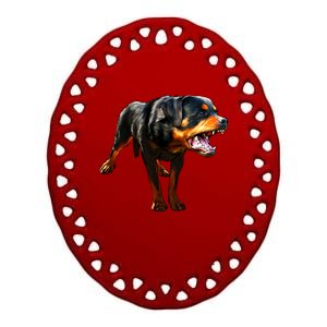 Rottweiler Ceramic Oval Ornament