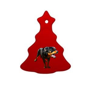 Rottweiler Ceramic Tree Ornament