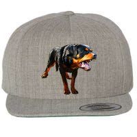 Rottweiler Wool Snapback Cap