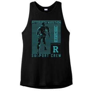 Runners Retro Pittsburgh 2024 Marathon 26 Miles Ladies PosiCharge Tri-Blend Wicking Tank