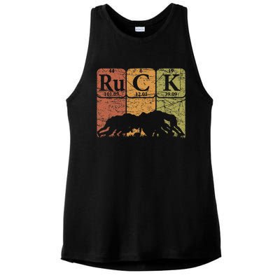 Ruck Rugby Periodic Table Elements Rugby Player Nerd Retro Ladies PosiCharge Tri-Blend Wicking Tank