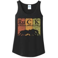 Ruck Rugby Periodic Table Elements Rugby Player Nerd Retro Ladies Essential Tank