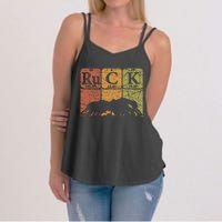 Ruck Rugby Periodic Table Elements Rugby Player Nerd Retro Women's Strappy Tank