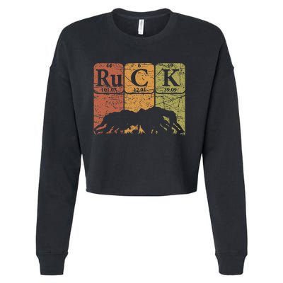 Ruck Rugby Periodic Table Elements Rugby Player Nerd Retro Cropped Pullover Crew