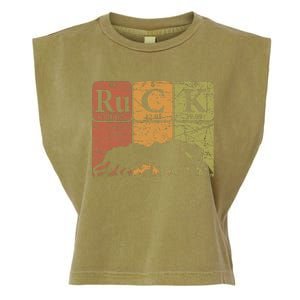 Ruck Rugby Periodic Table Elements Rugby Player Nerd Retro Garment-Dyed Women's Muscle Tee