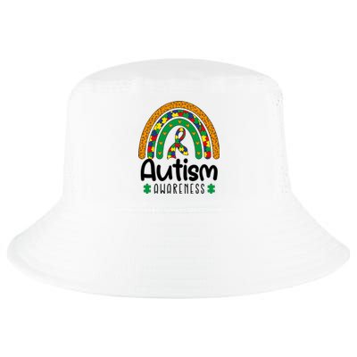 Rainbow Ribbon Puzzle Autism Awareness Month Mother's Day Cool Comfort Performance Bucket Hat