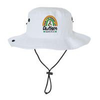 Rainbow Ribbon Puzzle Autism Awareness Month Mother's Day Legacy Cool Fit Booney Bucket Hat