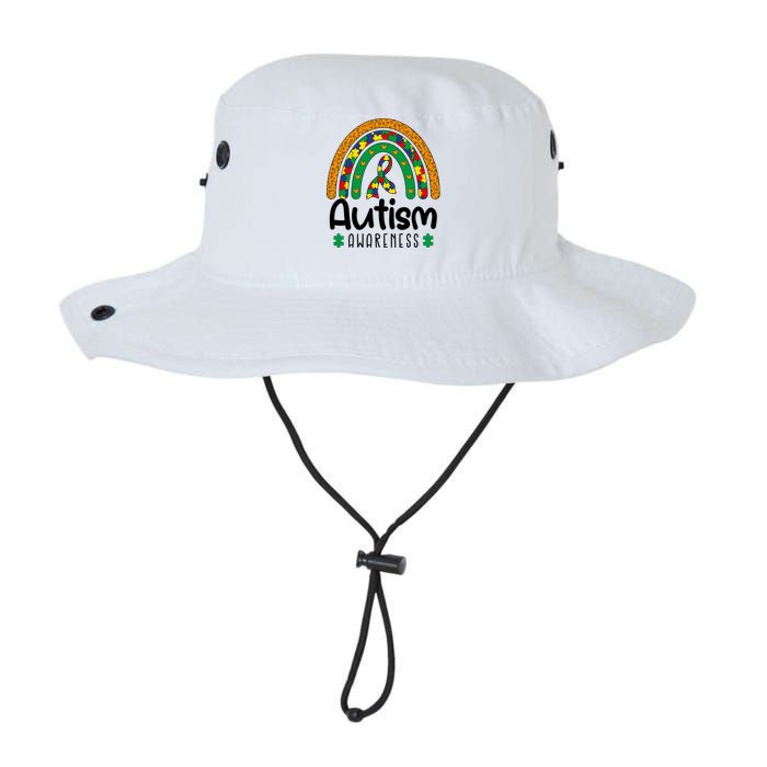 Rainbow Ribbon Puzzle Autism Awareness Month Mother's Day Legacy Cool Fit Booney Bucket Hat