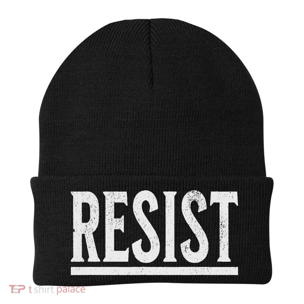Resist Rebel Political Protest Anti Trump Knit Cap Winter Beanie