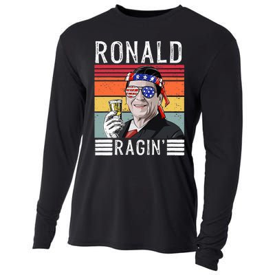 Ronald Ragin Patriotic 4th Of July Funny Cooling Performance Long Sleeve Crew