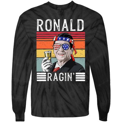 Ronald Ragin Patriotic 4th Of July Funny Tie-Dye Long Sleeve Shirt