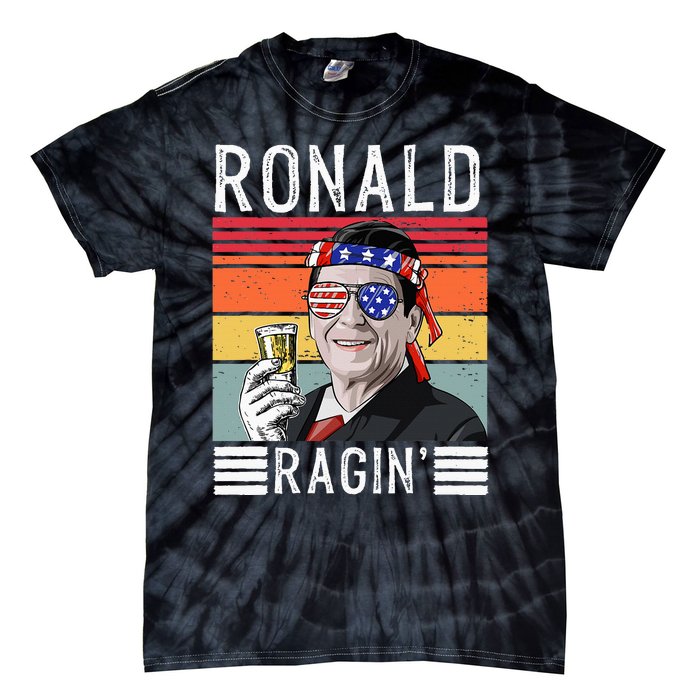 Ronald Ragin Patriotic 4th Of July Funny Tie-Dye T-Shirt