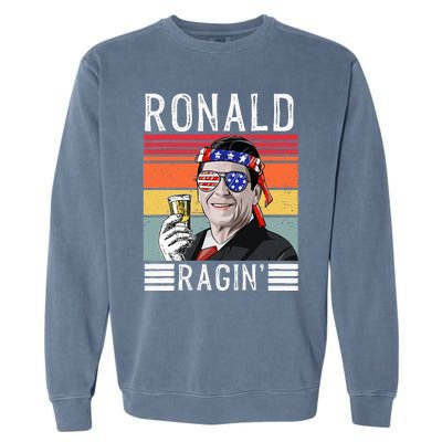 Ronald Ragin Patriotic 4th Of July Funny Garment-Dyed Sweatshirt