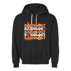 Retro Radiology Pumpkin Radiologist Xray Fall Thanksgiving Garment-Dyed Fleece Hoodie