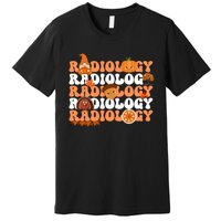 Retro Radiology Pumpkin Radiologist Xray Fall Thanksgiving Premium T-Shirt