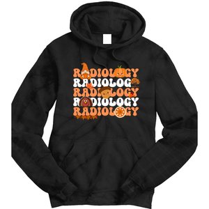 Retro Radiology Pumpkin Radiologist Xray Fall Thanksgiving Tie Dye Hoodie