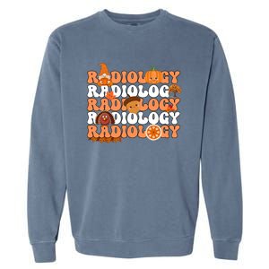 Retro Radiology Pumpkin Radiologist Xray Fall Thanksgiving Garment-Dyed Sweatshirt